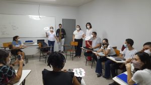 Recepção de alunos no campus Clóvis Moura